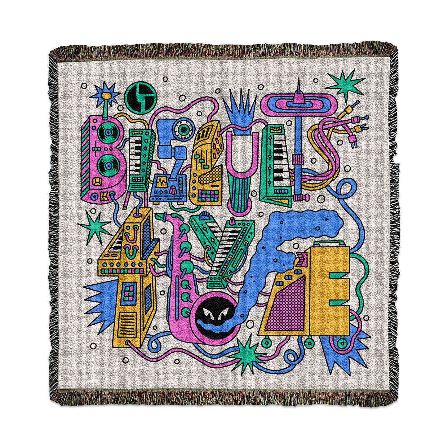 B4L Woven Throw Blanket