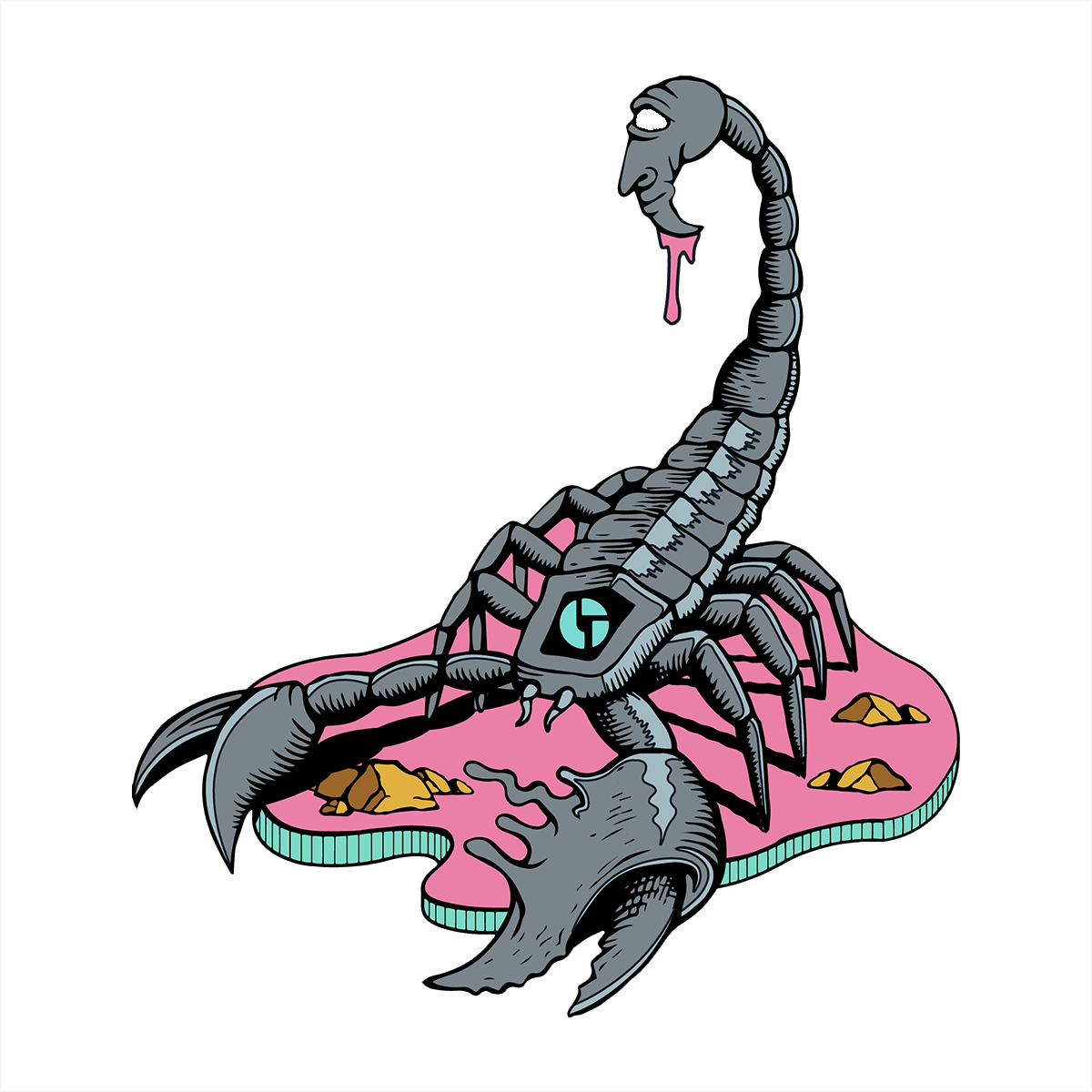 Pink Scorpion Pin