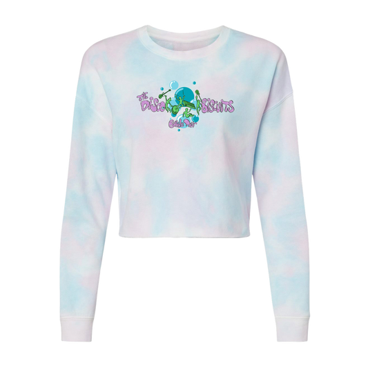 Bubble Crop Crewneck - Tie Dye Cotton Candy