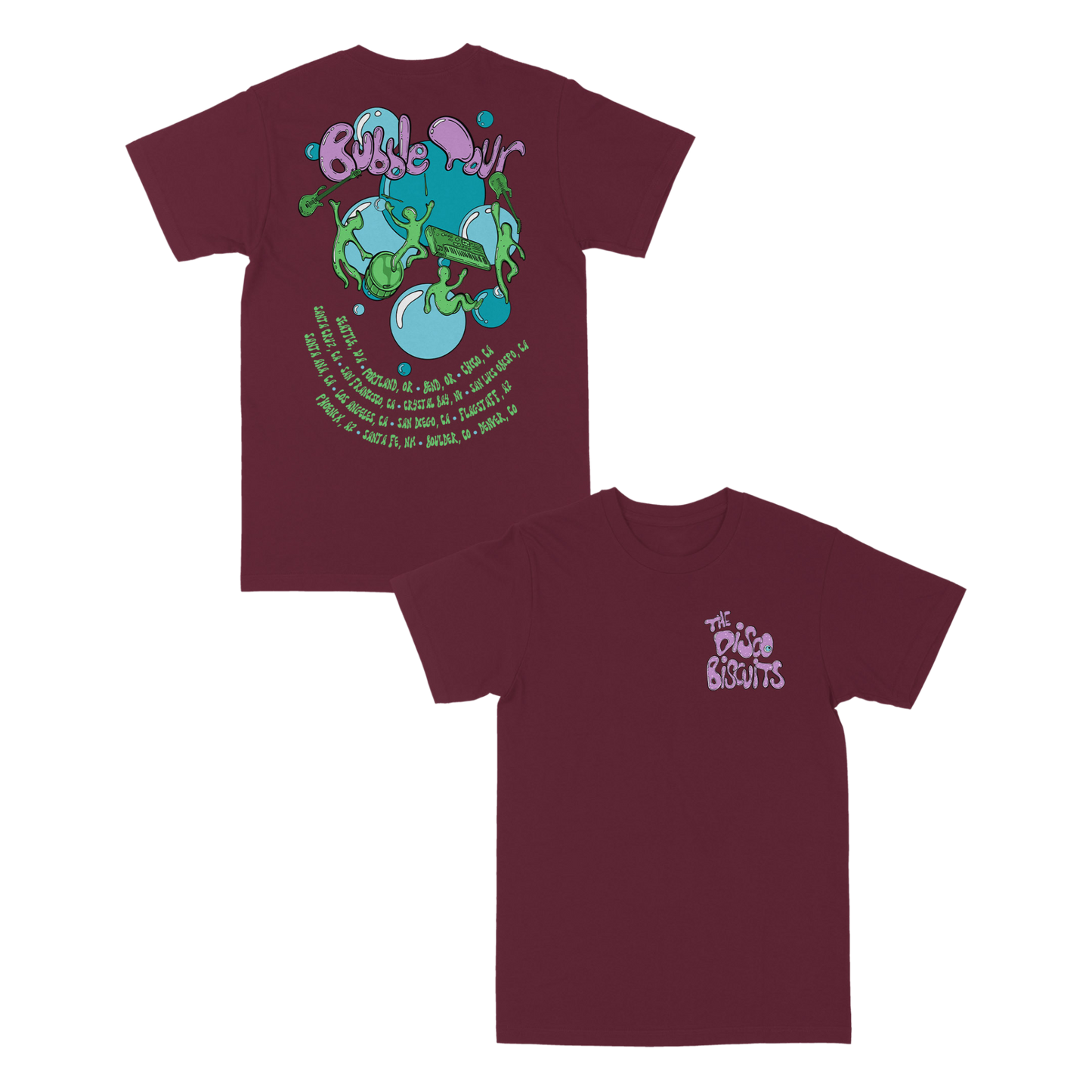 Bubble Tour Tee - Maroon